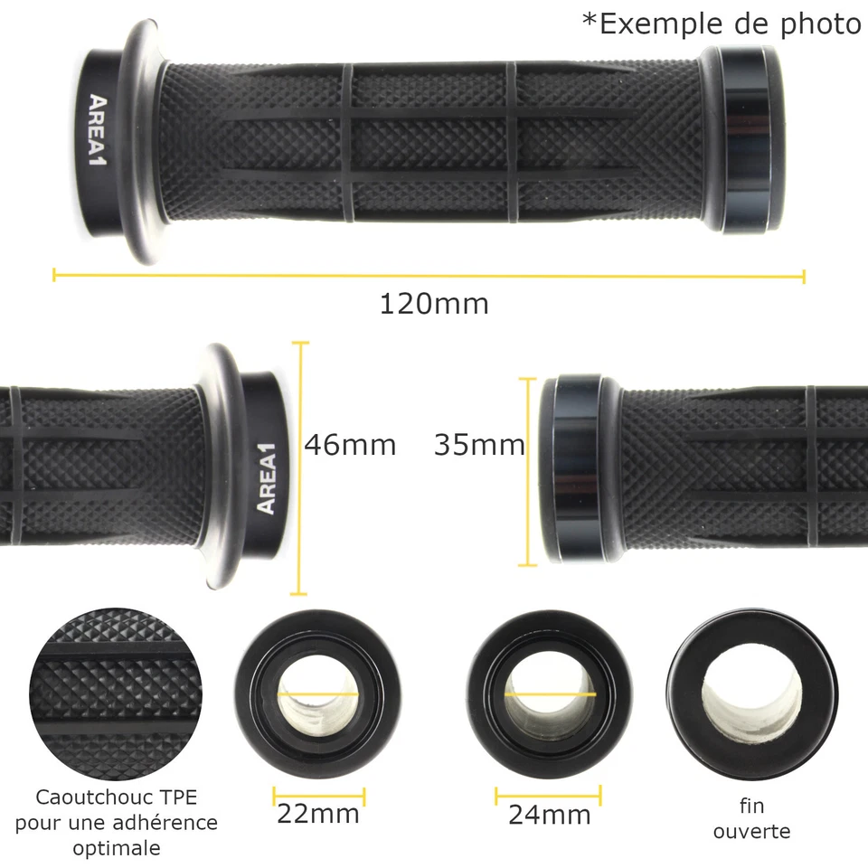 Poign�es Buell XB12 R, S, SX, X, XB9 R, S, Cagiva Canyon, Elefant (V4/noir) - Photo 3/3