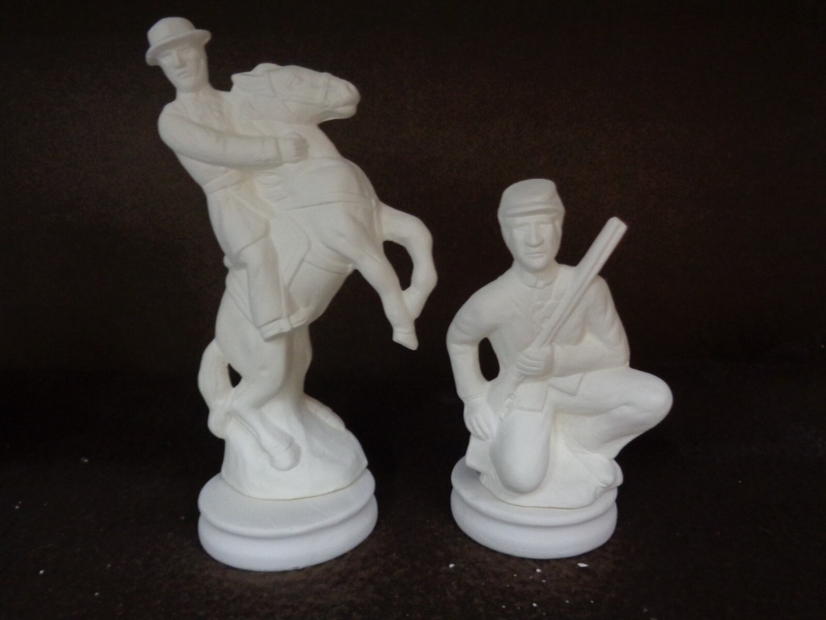 Jeu d'échecs médiéval Scioto biscuit céramique prêt à peindre