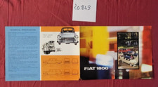 N° 20843 /  FIAT 1800 Sedan / 1800 Station wagon / 2100 / dépliant english 1960