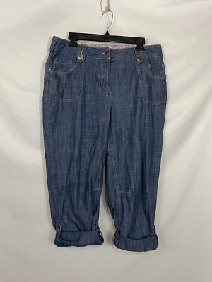 Jms Capris JMS Just My Size Womens Plus Size 16W Blue High-Rise - Main Image