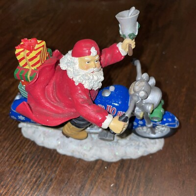 NEW the hamilton collection O Come All Ye Bikers Motorcycle Santa Collection