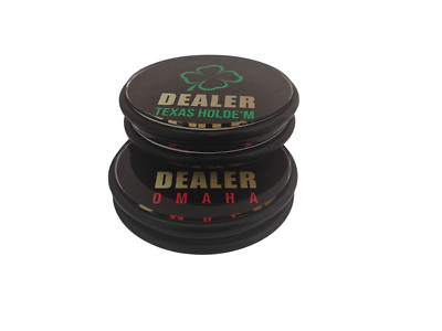 Poker Dealer Button Rund Beidseitig Puck Omaha Texas Casino 2 in 1