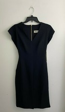 Eliza J. Black Belted Cap Sleeve Dress sz 4 New NWT