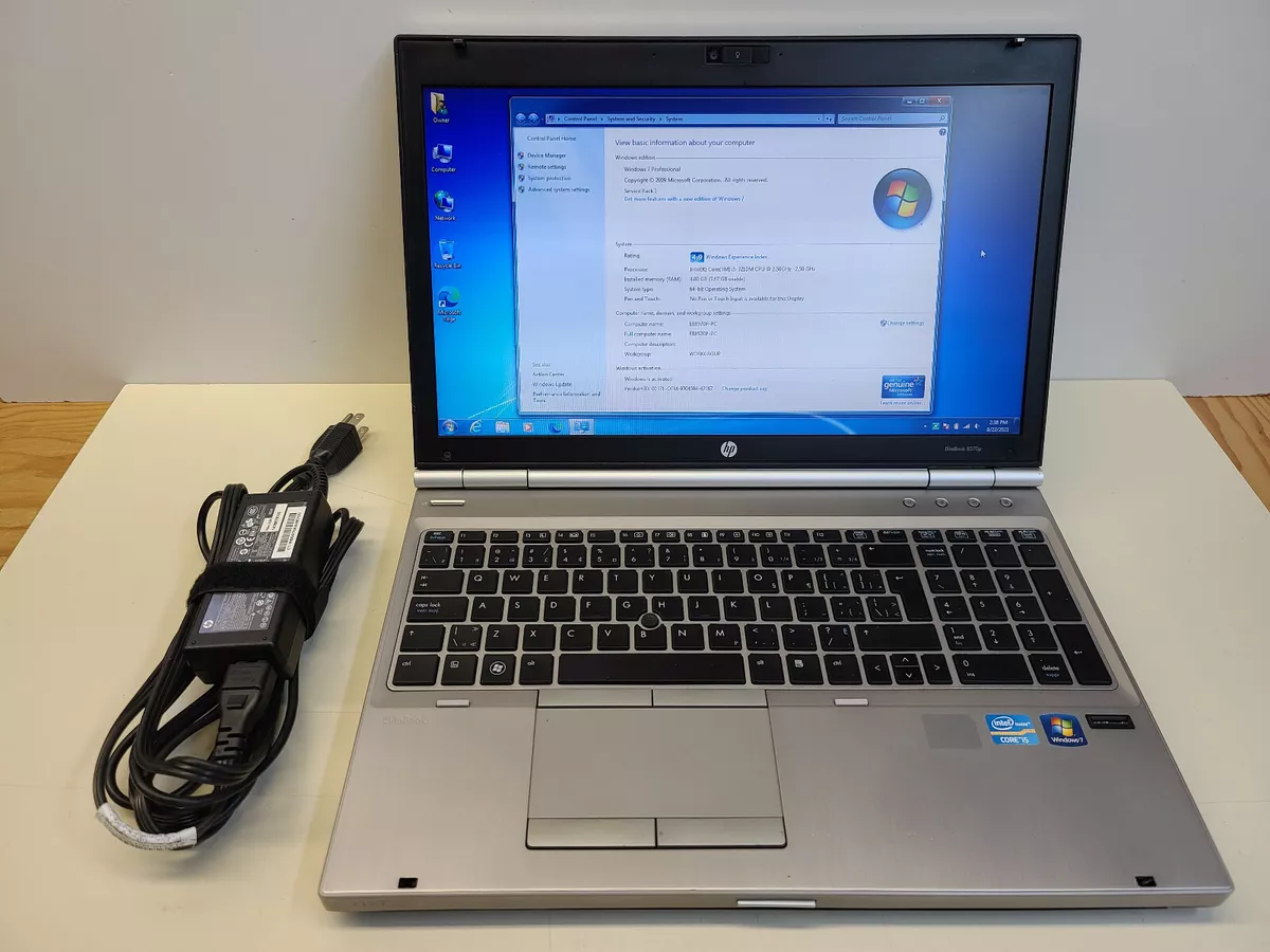 HP EliteBook 8570p 15.6in B8V38UT i5 3210M 4GB 750GB Windows 7 Pro READ