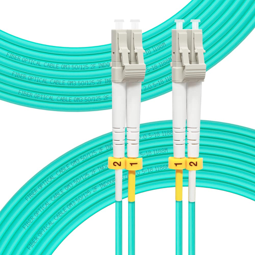 Flyprofiber- LC to LC Fiber Patch Cable OM3 50M, Options: 0.2M-200M ...