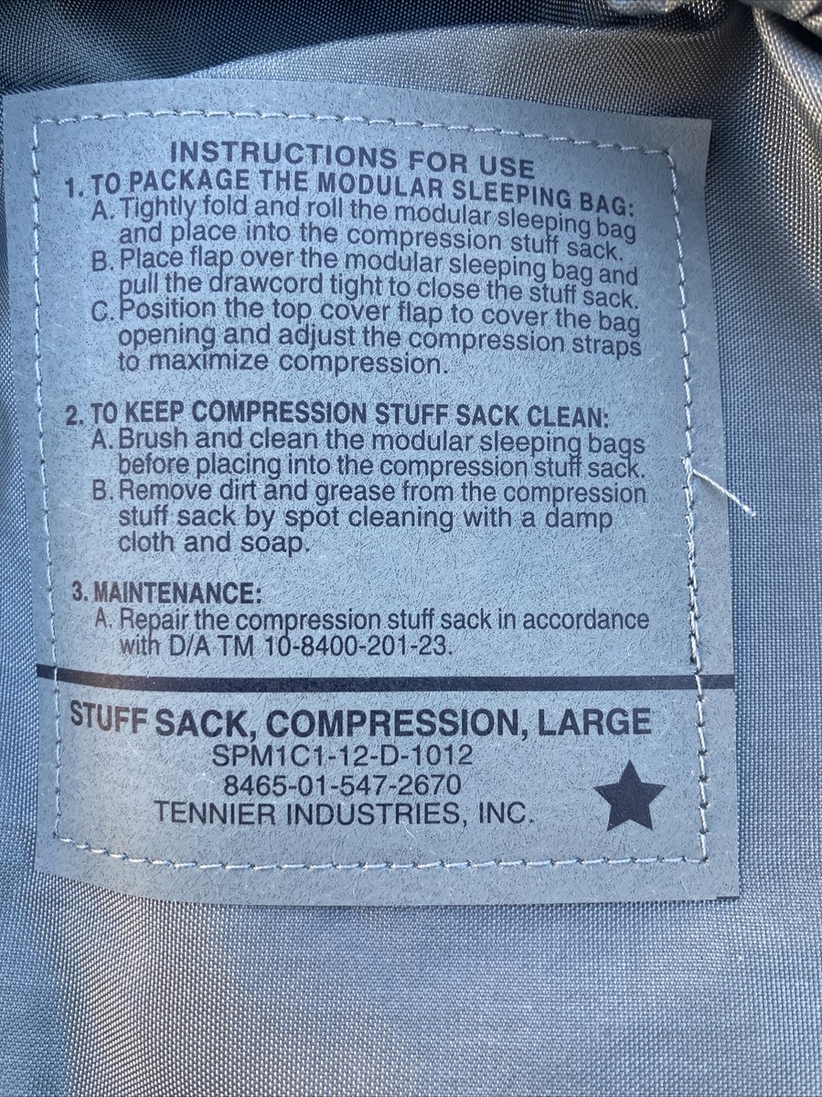 US Military LARGE COMPRESSION STUFF SACK IMSS Modular