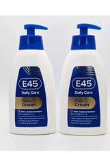 2 x E45 Rich Cream Daily Care Body Moisturiser 400 ml with Vitamin C & E