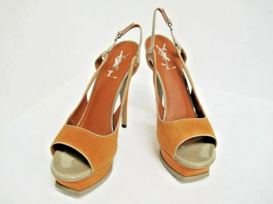 NUEVO EN CAJA YSL Yves Saint Laurent COSMO 105 Sandalias de plataforma con cordones Zapatos Talla 39 Foto 2 de 4