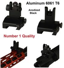 No. 1 Quality Aluminum Anodized Spring Loaded Flip Up Front & Rear Sights Set