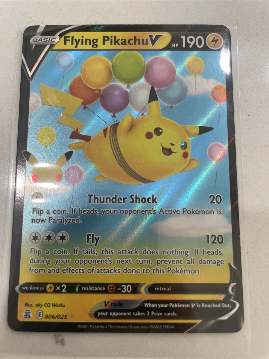 Pikachu Voador V - Flying Pikachu V - Celebrações - 006/025 - Ultra Rara -  ORIGINAL COPAG POKÉMON TCG - Português