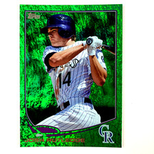 Josh Rutledge 2013 Topps Green Sparkle Parallel Card #553 Colorado Rockies