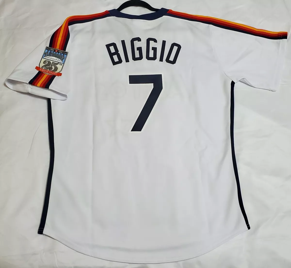 Houston Astros Craig Biggio White Orange Cooperstown Collection Home Jersey