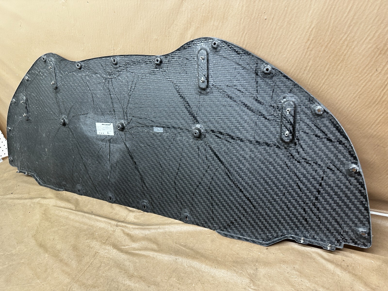 2016-2017 MCLAREN 675LT FRONT BUMPER LOWER CARBON FIBER SPLITTER OEM 11A9446RP