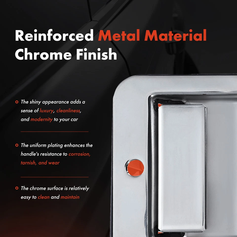 Manija de puerta exterior cromada para conductor delantero para Kenworth T300 T600A T800 1997-2002 Foto 4 de 4