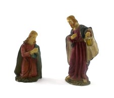 Mini STATUINA DEL PRESEPE Coppia di personaggi Maria e S. Giuseppe Natale 9-12cm