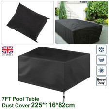 7ft Heavy Duty Billiard Snooker Pool Table Dust Cover Anti-UV Outdoor