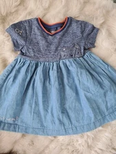 Girls 12-18 months denim cat Tunic Dress top Summer beach cute clothes next day
