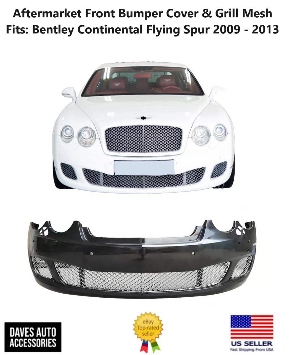 Flying Spur Front Bumper Cover Grilles Assembly For 09-13 Bentley Continental