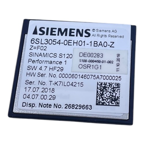 Siemens 6SL3054-0EH01-1BA0-Z SINAMICS S120 CompactFlash Card Industrial. insert - Picture 11 of 12