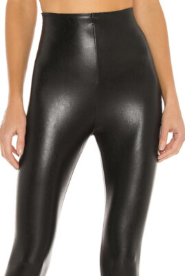 $118 COMMANDO PERFECT CONTROL Faux Leather Pleather LEGGINGS-Black-Size XS EUC!