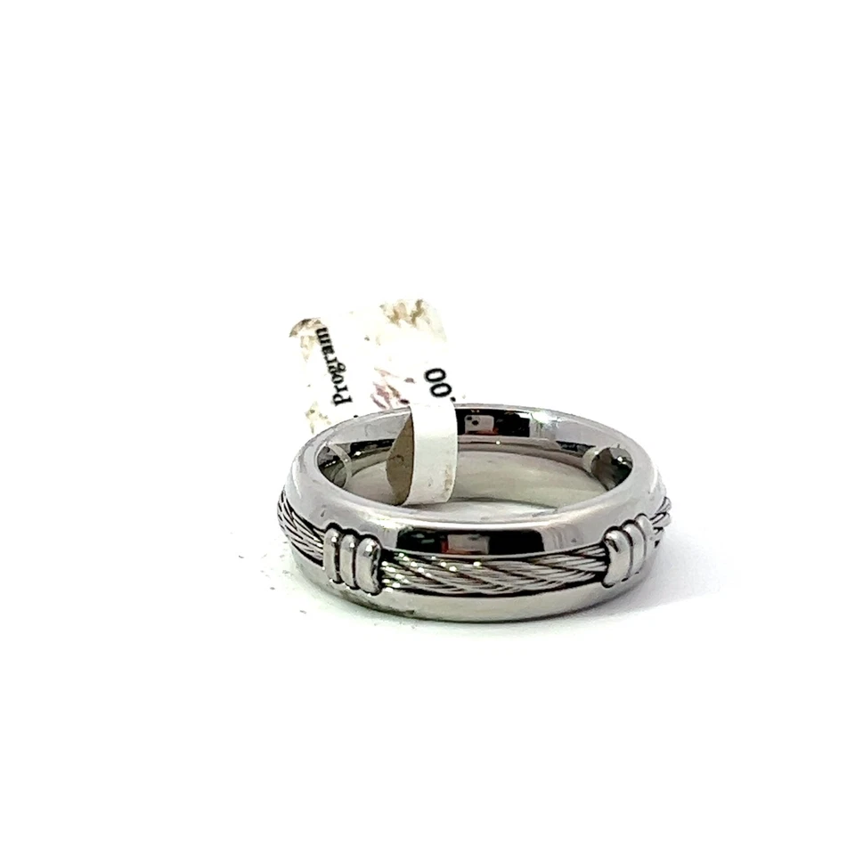 Anillo de banda de cable de acero inoxidable Triton de 7 mm Foto 2 de 4