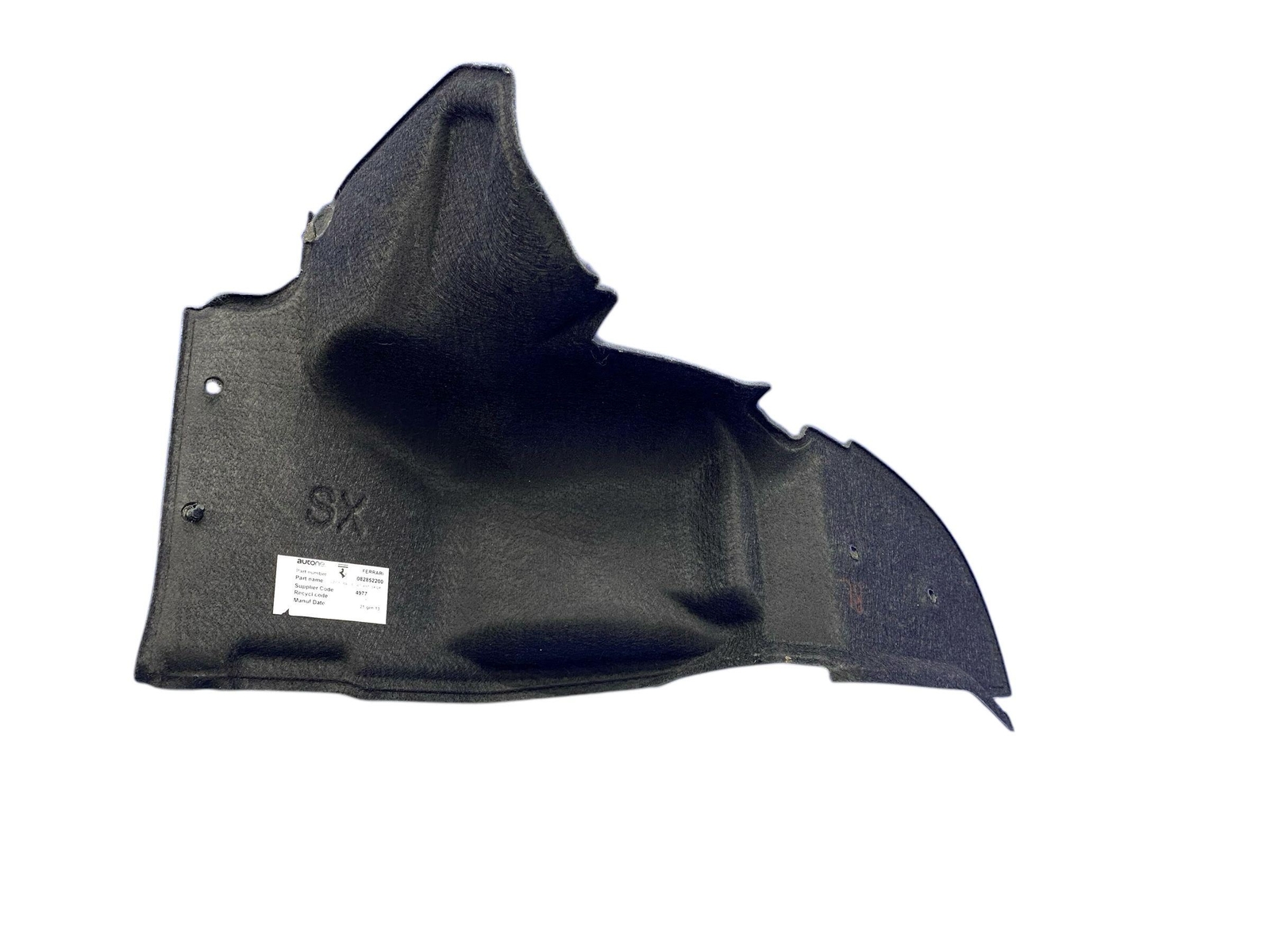 2008-2014 FERRARI CALIFORNIA REAR LEFT TRUNK FORWARD TRIM COVER PANEL CARPET
