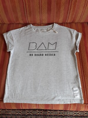 Neu BIO BAM! T-shirt Sommer grau  Gr. XS   NO BRAND NEED, BIO Baumwolle