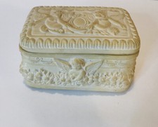 Italian Cupid Trinket Box Cherub Angel 4 5/8” X 3.25” Tommasina’s Italy EUC