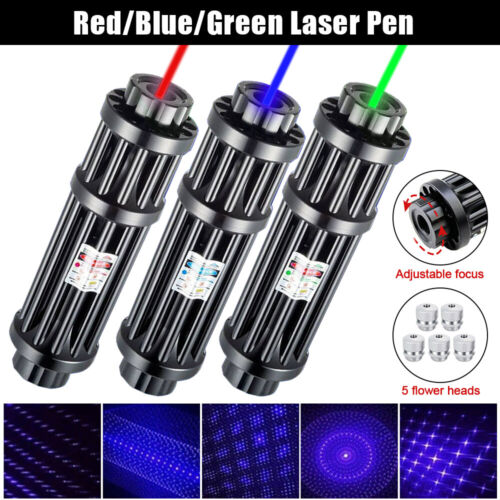 6 in 1 Laserpointer Rot/Grün/blau Reichweite bis 500 Km ULTRA STARK Laserlicht - Bild 1 von 44