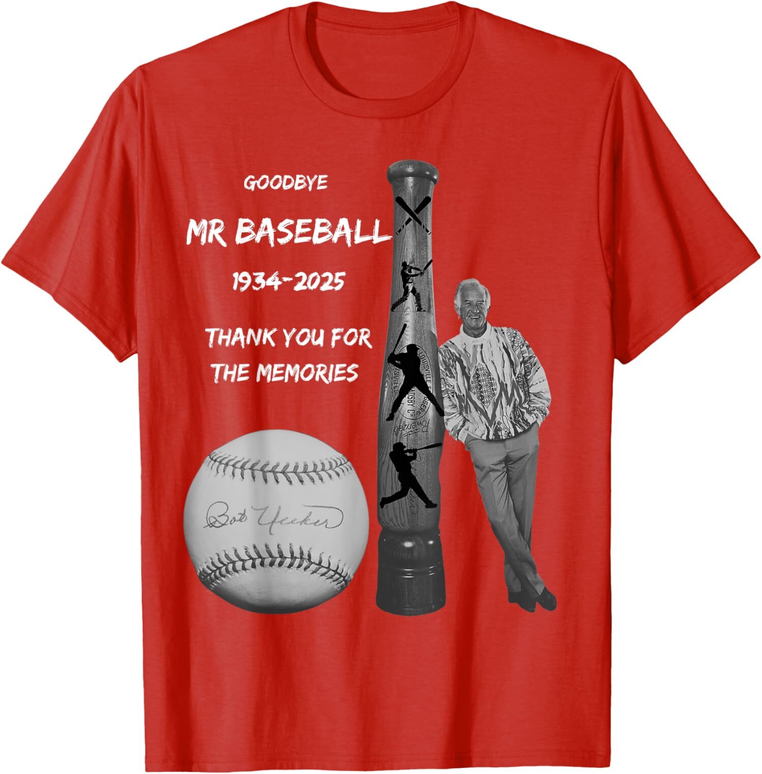 T shirt unisex Bob Uecker Mr Baseball prima fila Legend Pride Best