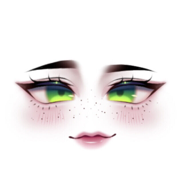 Green MakeUp Girl Face - Roblox