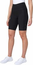 NWT Mondetta Women's High Waist Bike Shorts Activewear Black Size XS 50 4HL157