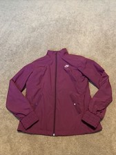 Vintage Nike Maroon Zip Up Windbreaker Jacket Coat Medium Snap Pocket