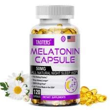 Sleep Capsule 50mg - Sleep Aid Supplement, Fall Asleep Fast 120 Capsules