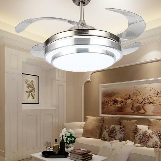 36 Modern Invisible Led Ceiling Fan Light Dining Room Chandelier