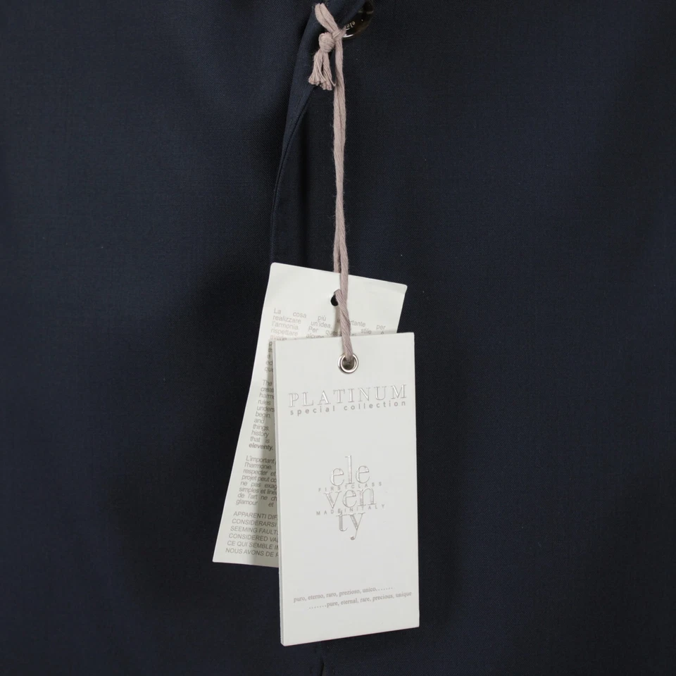 Eleventy Platinum NWD Wool Sport Coat / Blazer Size 58 (48R US) In Solid Blue - Image 3 of 4