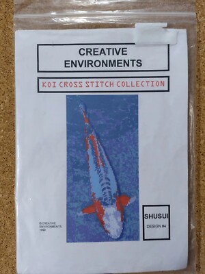 Kreuzstich Set Koi Karpfen Fisch Shusui Design Nr.4 13'' x 7'' Kreative Umgebungen