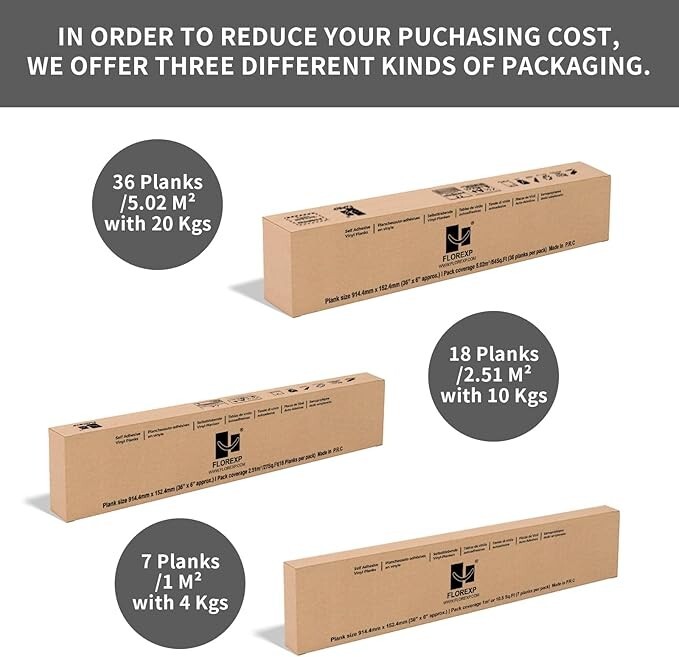 FLOREXP Vinyl Flooring Lino Flooring,Peel Stick Floor Tiles Self