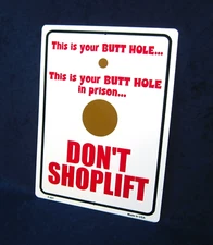 DON'T SHOPLIFT - Full Color Metal Warning Sign Garage Man Cave Bar ~ MADE in USA