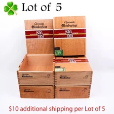 Lot of 5 Oktoberfest Season 2022 Edition Uber Wood Cigar Box 7" x 5.75" x 2.5"
