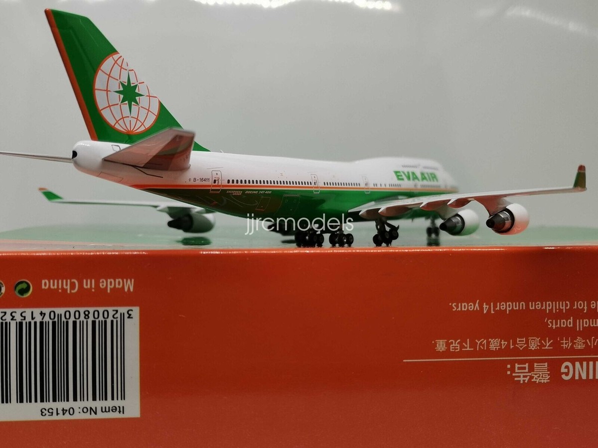 JC Wings Eva Air Boeing 747-400 B-16411 1:200 Aircraft Model