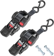 Ayaport Retractable Ratchet Straps 1 inch x 6ft Bolt-on Tie Down Straps to Trail
