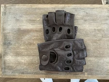 Riparo Motorsports Fingerless Half Finger Driving Motorcycle Gloves XXL DK Brown