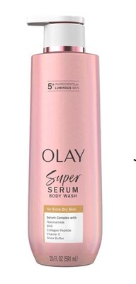 Olay Super Serum Body Wash For Extra Dry Skin, 20fl.oz Each,Pack Of 3