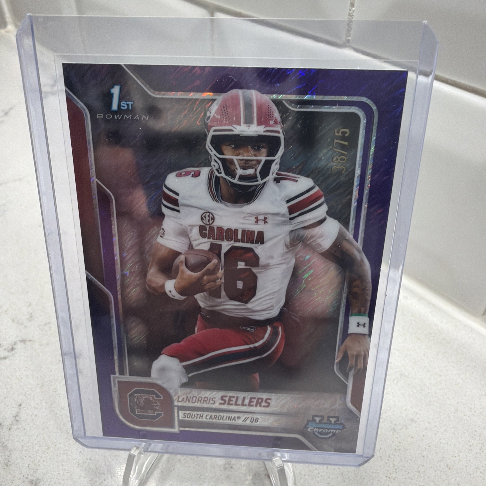 2025 Bowman U Chrome LaNorris Sellers 1st Bowman Purple Shimmer Refractor /75