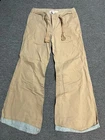 VTG Y2K Old Navy Chino Wide Leg Pants Mid Rise Khaki  Size 6 Skater Grunge Retro