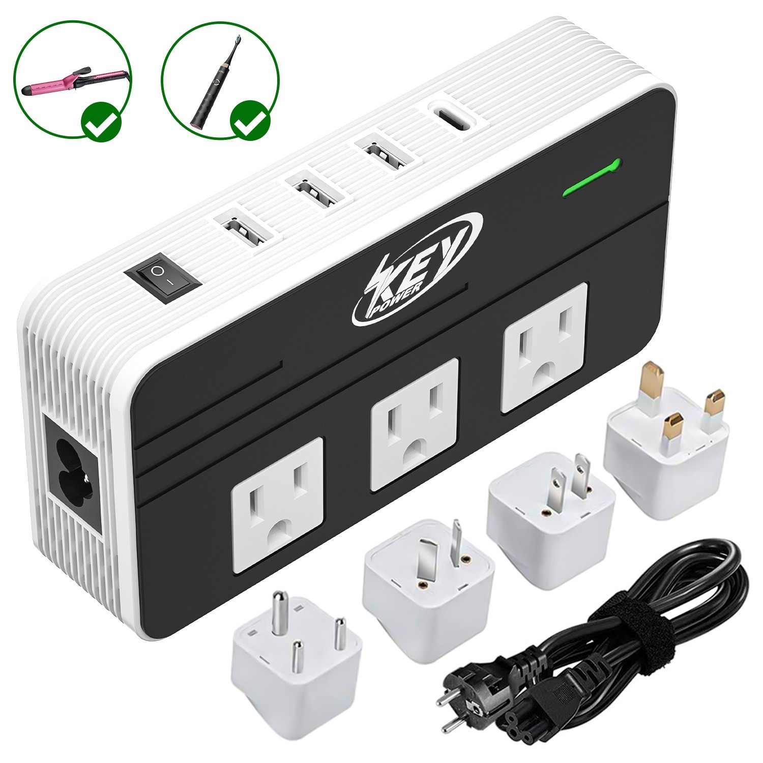 Universal 230W Step Down 220V to 110V travel voltage convert