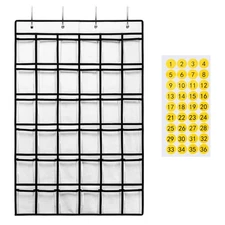 36 Clear Pockets Classroom Pocket Chart for Cell Phones, Pocket Chart for Cal...