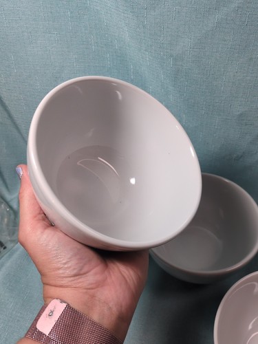 3 Tabletops Gallery White Soleil 5.75” Cereal Bowls - Picture 10 of 12