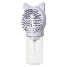 Pet Bath Brush with Soap Dispenser Bottle Silicone Massage Scrubber